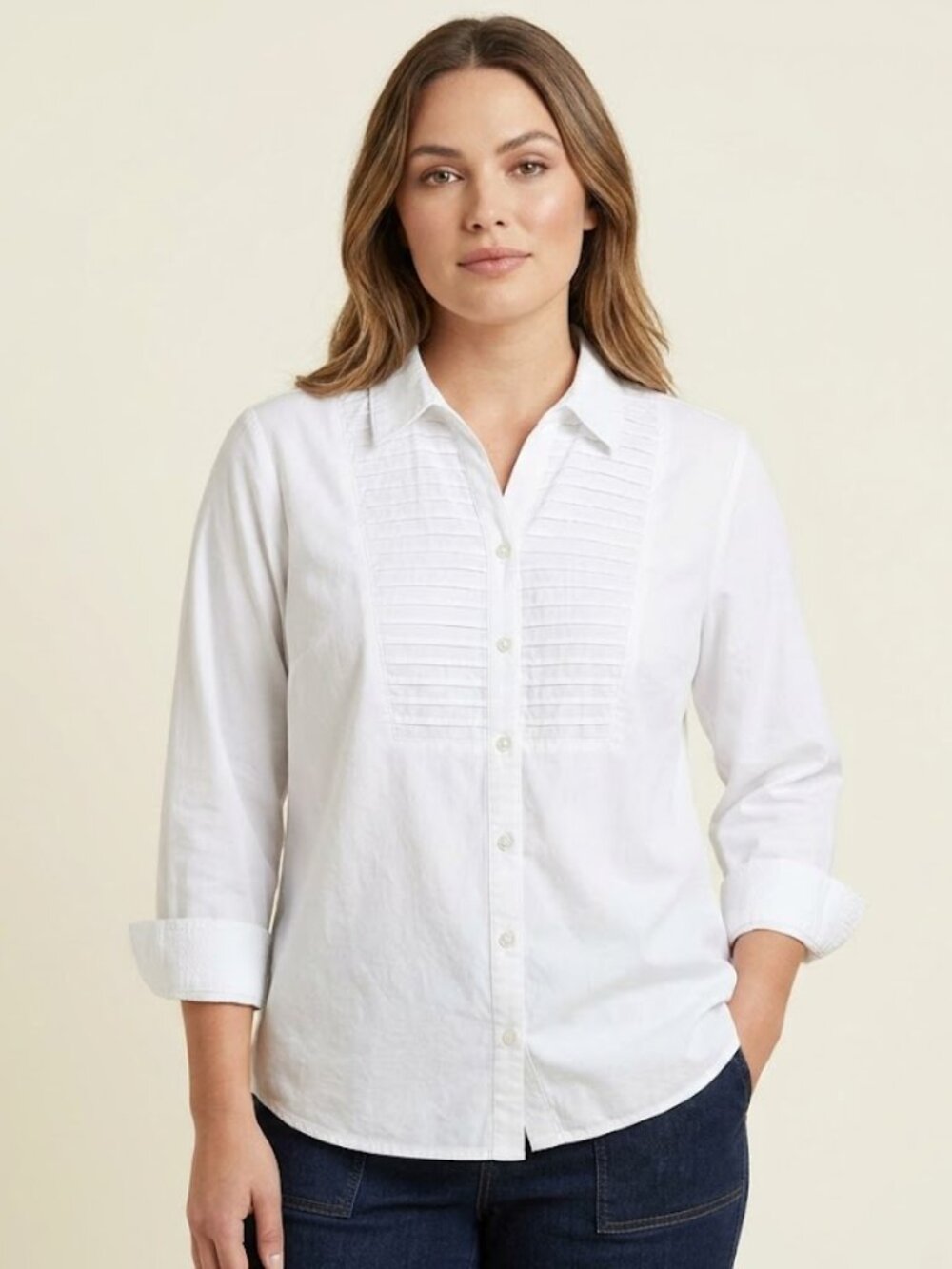 Tog Shop white button down top size petite XL